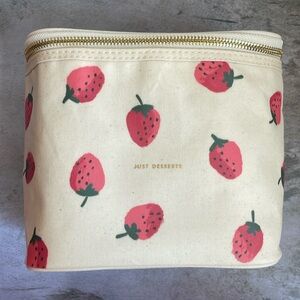 Kate Spade Lunch Tote Strawberries, Cute Insulated Cooler Small Thermal Bag, EUC